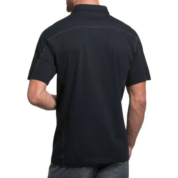 Kuhl Wayfarer Organic Cotton Polo Shirt Black Size Large - Picture 2 of 11